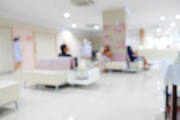 Abstract blurred luxury and fresh clean interior hospital