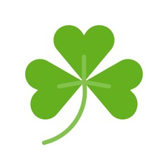 Clover vector, Feast of Saint Patrick flat icon