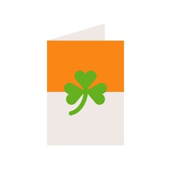 Greeting card vector, Feast of Saint Patrick flat icon