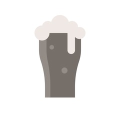 Black beer vector, Feast of Saint Patrick flat icon
