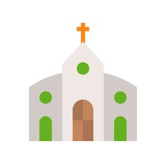 Church vector, Feast of Saint Patrick flat icon