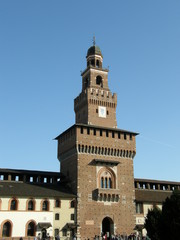 Fototapeta na wymiar Castello Sforzesco in Milan, Italy