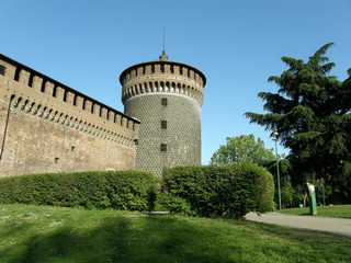 Fototapeta na wymiar Castello Sforzesco in Milan, Italy