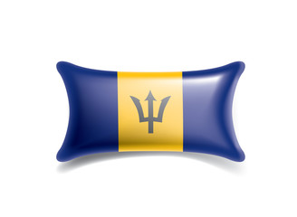 Barbados flag, vector illustration on a white background.