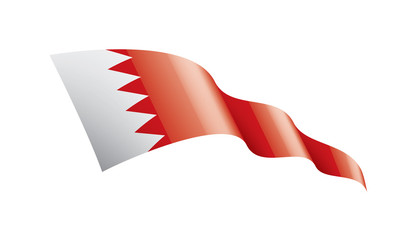 Bahrain flag, vector illustration on a white background