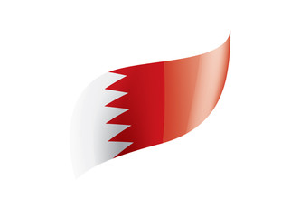 Obraz premium Bahrain flag, vector illustration on a white background