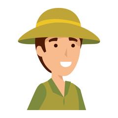 man worker of zoo character
