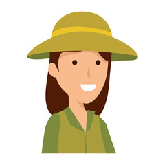 woman worker of zoo character