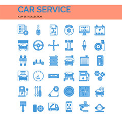 Car Service Icons Set. UI Pixel Perfect Well-crafted Vector Thin Line Icons. The illustrations are a vector.