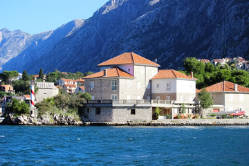 Fototapeta na wymiar Beautiful architecture of the ancient seaside city. Croatia. Montenegro. Beautiful seascape.