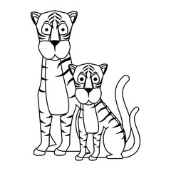 african tigers couple characters