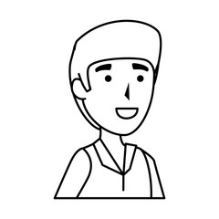 young and casual man character