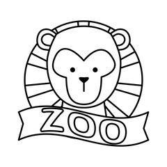 Obraz premium funny monkey wild character