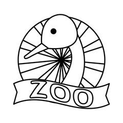 wild ostrich bird character