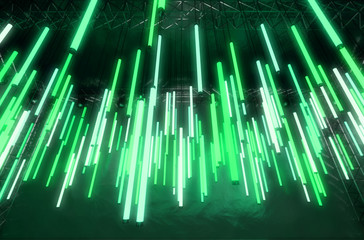Hanging Florescent Tube Decor