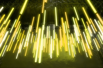 Hanging Florescent Tube Decor