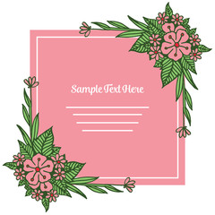 Vector illustration your sample text here with decor frame hand drawn