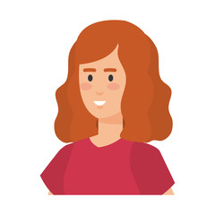 beautiful and young woman character