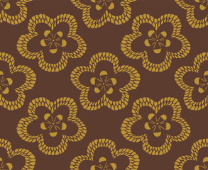 Japanese Brown Flower Pattern