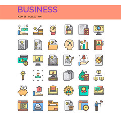 Business  Icons Set. UI Pixel Perfect Well-crafted Vector Thin Line Icons. The illustrations are a vector.