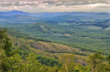 Obraz premium Summer in the Ural mountains is a beautiful and picturesque time