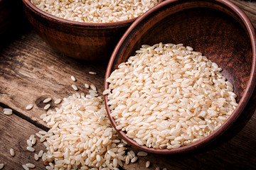 Heap of brown rice