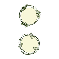 vector illustration of a floral ornament isolated on white background, simple and modern ornament.
