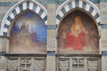 Detail of San Paolo church, Pistoia, Tuscany, Italy