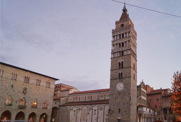 Obraz premium Bell tower of the Cathedral of Saint Zeno, Pistoia, Italy