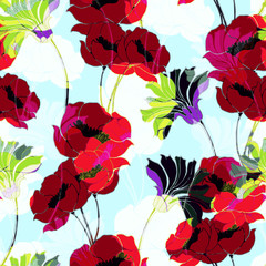 Beautiful seamless floral pattern background.