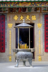 Chinese ancient style temple front door