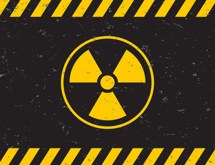 Fototapeta premium Grunge Radiation sign