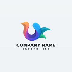 Abstract Bird illustration vector Design template