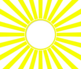 Hintergrund Strahlen Karte mit Streifen gelb und weiß