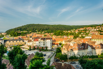 Sighisoara, a medieval Romanian city. Traveling in Eastern Europe	