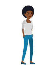 Fototapeta premium beautiful and young black woman character