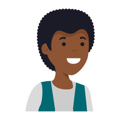 young and casual black man character