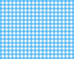 Karierte Tischdecke als Hintergrund in blau und weiß