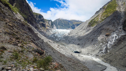 Exploring Fox Glacier on the West Coast Region of New-Zealand