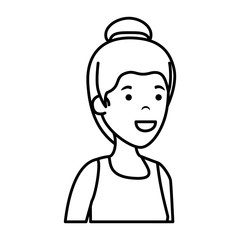 beautiful and young woman character