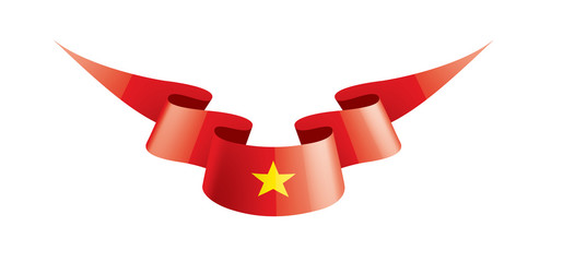 Vietnam flag, vector illustration on a white background