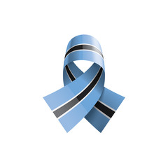 Botswana flag, vector illustration on a white background