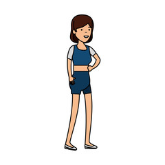 beautiful and young woman character