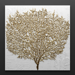 Fototapety  3D wall art, paintings with gold leaf