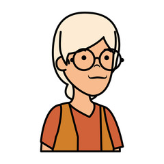 old woman character icon