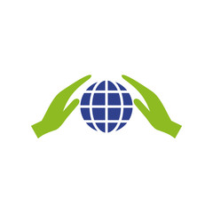 Earth logo design vector template