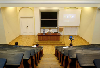 Professor at lecture