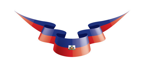 Haiti flag, vector illustration on a white background