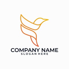 Bird design idea illustration color vector template