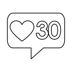 speech bubble with heart